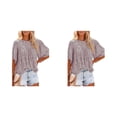 thumbnail image 1 of Camisa de Media manga Sonducket para mujer jersey con volantes blusa de encaje Negro talla S M L XL XXL 3XL, 1 of 1