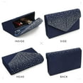 thumbnail image 3 of Milisente Clutch Purses For Women, Rhinestone Wedding Evening Clutch Envelope Crossbody Shoulder Satin Purse(Navy Blue), 3 of 6