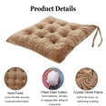thumbnail image 4 of Lomyolo Chair Cushions for Kitchen Chairs 2 Pack Seat Cushion Chair Pads for Dining Patio Home Office Soft Comfort Velvet Square Khaki, 4 of 6