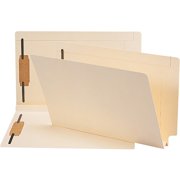 Angle View: Smead, SMD37276, Fastener File Folders with Reinforced Tab, 50 / Box, Manila