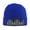 Blue, variant on Thin Blue Line Flag Pattern Winter Beanie Hats for Men Women Warm Cozy Knitted Cuffed Skull Cap Blue