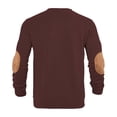 thumbnail image 3 of FRSASU Mens Long Sleeve Sweatshirt Stand Crew Neck Sweatshirt Top for Men Fleeced Hooded Sweatshirts Wine, 3 of 9