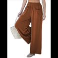 thumbnail image 3 of Pantalones de Yoga de Pierna para Mujer, Informales, Holgados y Cómodos, de Cintura Alta, con Bolsillos. Marrón M, 3 of 8