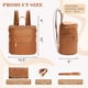 thumbnail image 5 of miss fong Mochila para pañales Bolsa para pañales para bebés, Mochila grande de cuero para pañales con 16 bolsillos Bolsa para pañales de viaje con cambiador de pañales, correas para cochecito y 2 bol, 5 of 5