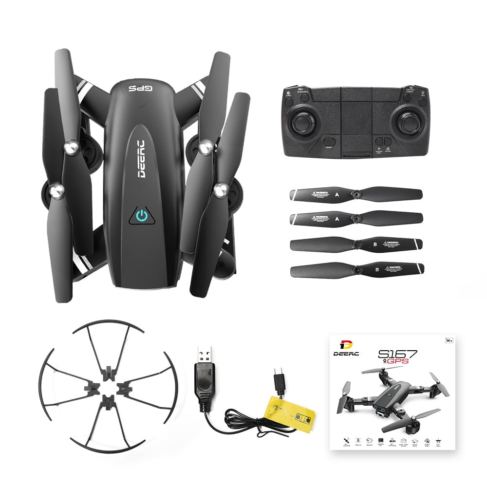 Deerc Foldable Gps Drone With 1080p Camera Quadcopter Drone For