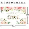 thumbnail image 2 of Aperturee It's a Girl Baby Shower Backdrop Watercolor Pink Floral Photography Background 5x3ft Flower Baby Girl Party Decorations Photo Booth Photoshoot Props Banner Supplies, 2 of 4