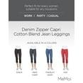 thumbnail image 2 of Women's MeMoi MQ-053 Zipper Capri Leggings (Dark Wash L/XL), 2 of 7