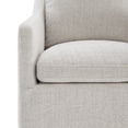 thumbnail image 3 of CHITA Dining Arm Chair with Caster Wheels for Kitchen Fabric Upholstered Dining Room Chair Set of 2, Wheat, 3 of 12