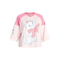 thumbnail image 5 of Marie the Cat Women's Varsity Graphic Tee with Elbow Sleeves, Sizes XXS-XXL, 5 of 7