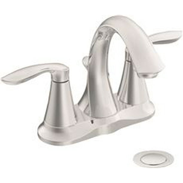 Moen Eva Collection Bathroom Faucet, Two Handle, Chrome, Lead Free, 1.2 Gpm