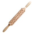 thumbnail image 2 of Agiferg Christmas Rolling Pin Engraved Carved Wood Embossed Rolling Pin Kitchen Tool, 2 of 2