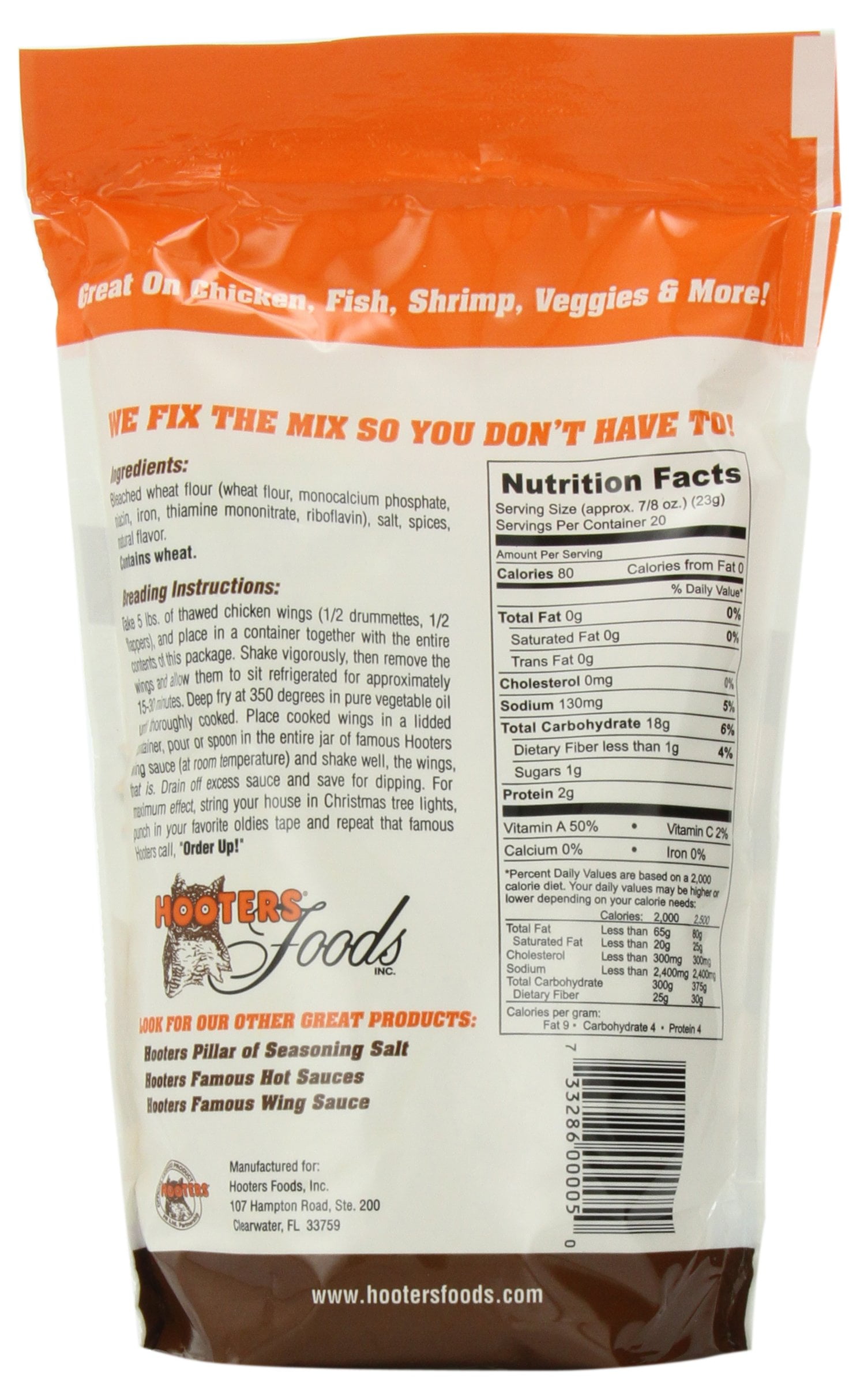 Hooter's Wing Breading Mix, 16-Ounce (Pack of 6)