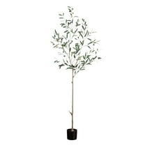 Nearly Natural 6ft. Artificial Slim Minimalist Olive Tree