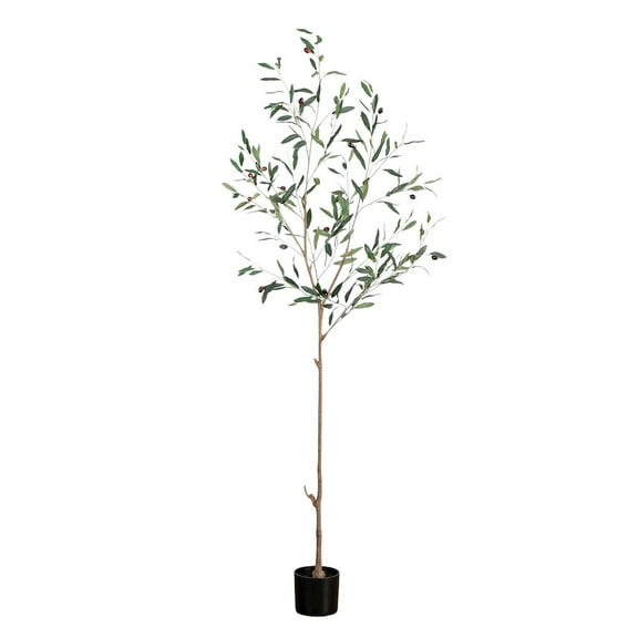 Nearly Natural 6ft. Artificial Slim Minimalist Olive Tree
