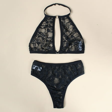 

Cathalem Mom Bod Lingerie Womens Lace Bralettes Sets V Neck Everyday Bra Pajamas plus Size Lingerie for Women 5x Underwear Black Medium