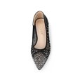 thumbnail image 6 of BLISSFUL STEP Women's Pointed Toe Rhinestone Mesh Bow Ballerina Flats, 6 of 6