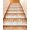 Orange, variant on Orange Eucalyptus Leaves Stair Treads for Wooden Steps Indoor Runner Rug Carpet, Spring Floral Summer Botanical 4 Pieces Peel and Stick Staircase Step Treads Covers Washable Throw Door Mats, 30"x8"