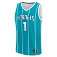 thumbnail image 2 of Men's Fanatics LaMelo Ball Teal Charlotte Hornets Fast Break Replica Player Jersey - Icon Edition, 2 of 3