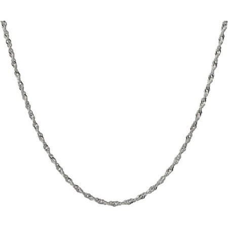 Women's Sterling Silver Twisted Singapore Necklace