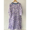 thumbnail image 7 of Purple Kitty Flower Printed Cotton Dress Floral Dress, Cotton Block Print Dress, Long Dressing Gown,Indian Cotton Dress, 7 of 7