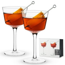 Viski Raye Nick and Nora Cocktail Glasses, Wedding Gifts, 6oz Set of 2
