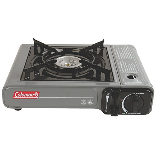 Open Box Coleman Tabletop Portable Butane Gas Camping Stove, 1 Burner, Gray