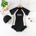 thumbnail image 2 of JFOPQVSM Children Comfortable Breathable Skin Friendly Short Sleeved Swimsuit Fashionable Printed Zipper Swimsuit, 2 of 4
