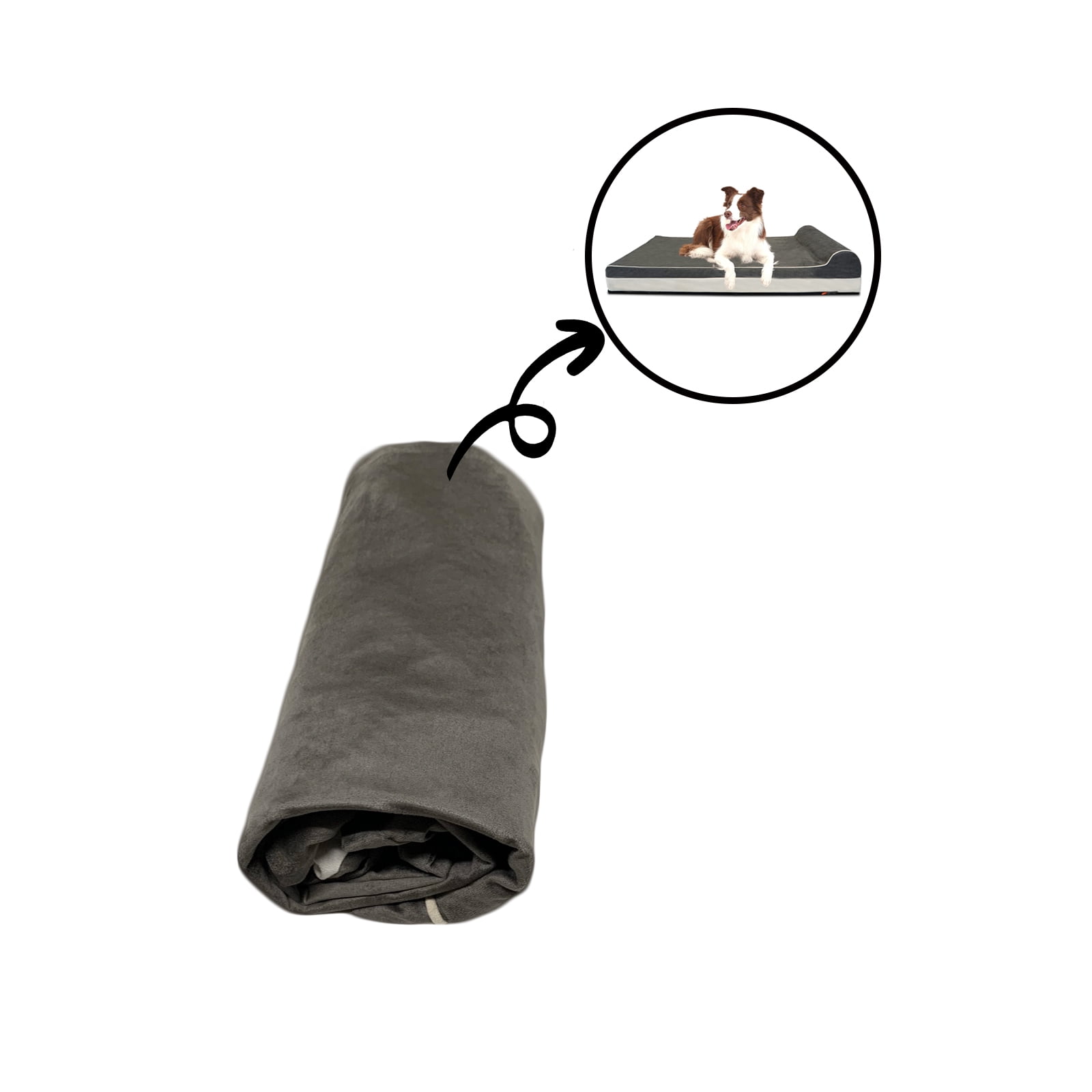 Laifug 46"x28"x7" Dog Bed Replacement Cover Large Size