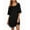 Black, variant on Ekouaer Nightgowns for Women Soft Sleep Shirt Short Sleeve Night Shirt Oversized Sleepwear Comfy Sleep Dress