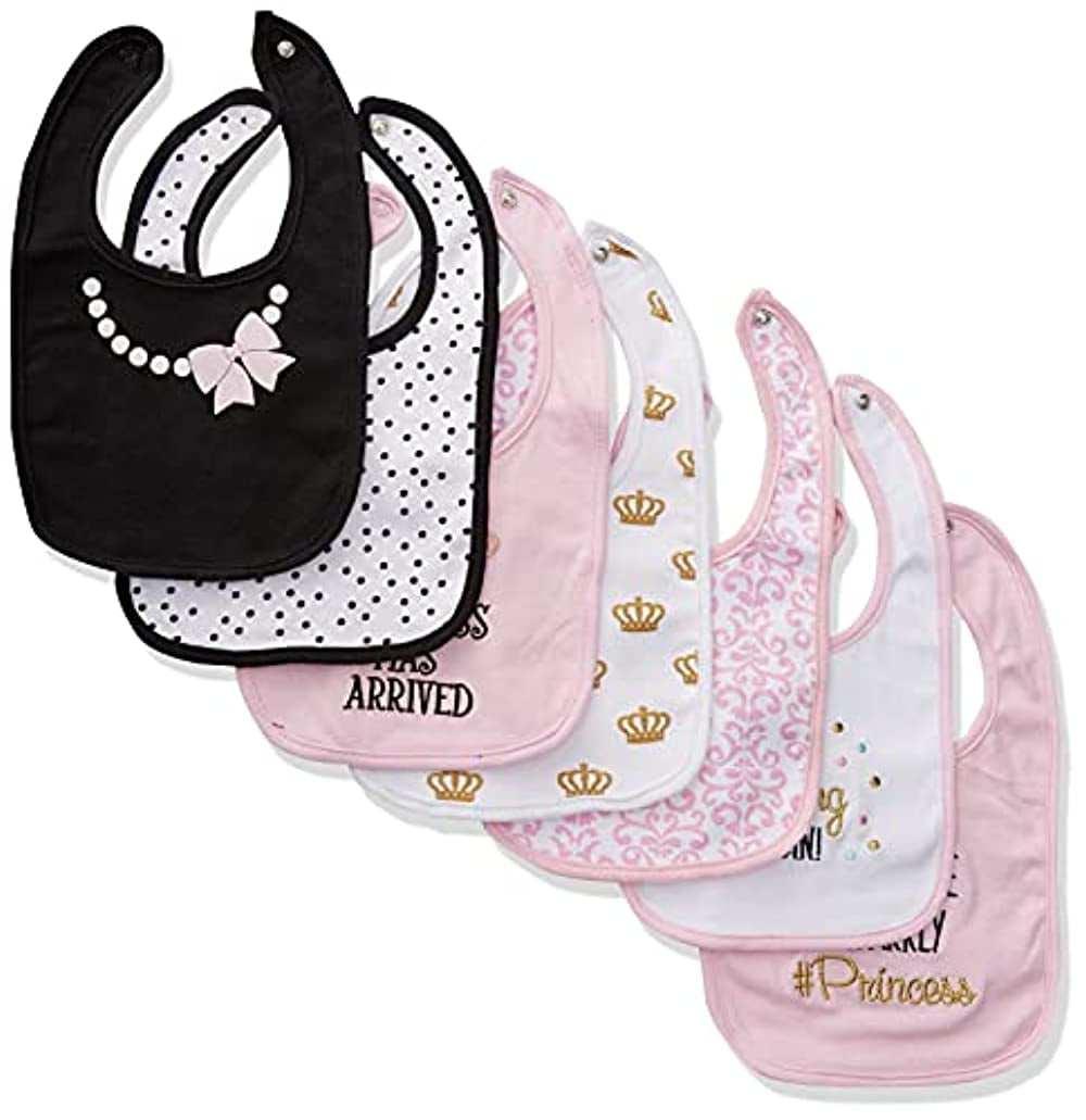 Hudson Baby Drooler Bib with Waterproof Lining, Blue