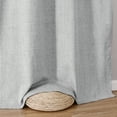 thumbnail image 5 of Bazaahm Grey Linen 100% Blackout Curtain Panels for Bedroom Living Room 84"L x 52"W Energy Efficient Room Darkening Grommet Window Treatment Drapes 2 Panels, 5 of 7