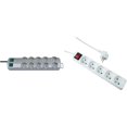 thumbnail image 1 of FlkwoH Primera-Line Power Strip Extension 10 Tomacorrientes, Plateado, 2 m, 1 of 5