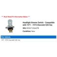 thumbnail image 2 of Headlight Dimmer Switch - Compatible with 1971 - 1974 Chevrolet G30 Van - Replacement, 2 of 2