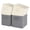 Beige & Gray, variant on Resulzon 11" Collapsible Fabric Storage Cubes, 4 Foldable Cube Bins Closet Organizers with Handles for Closet Clothes,