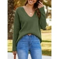 thumbnail image 6 of Sherrylily Women Oversized Deep V Neck Sweaters Sweater Pullover Long Sleeve Jumper, 6 of 6