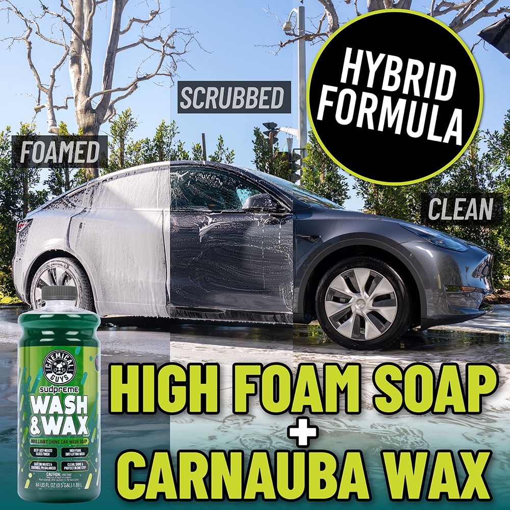 (2 pack) Chemical Guys Sudpreme Car Wash & Wax, Extreme Shine Foaming, 64oz