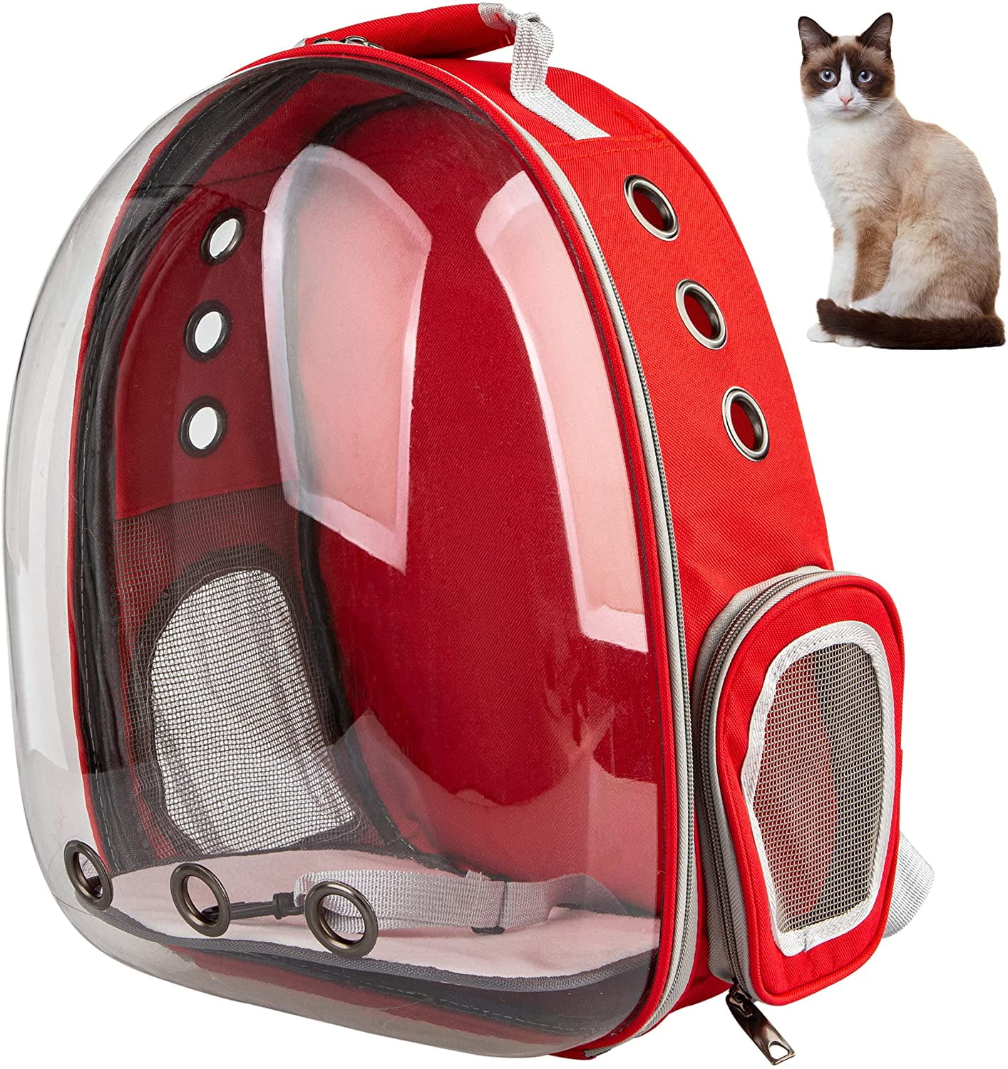 cat backpack with clear bubble