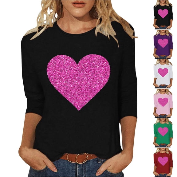 YOIAVAIOY Vintage Tees for Women Fashion Round Neck Long Sleeve Printed T-Shirt Casual Tops Y2k Holiday Party Outfits White S