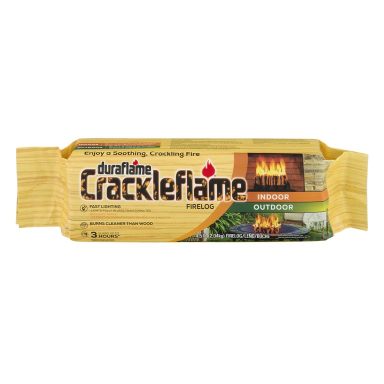 Duraflame Crackleflame 4.5lb Firelogs, 3 Hour Burn, 4-Pk Case - Walmart.com
