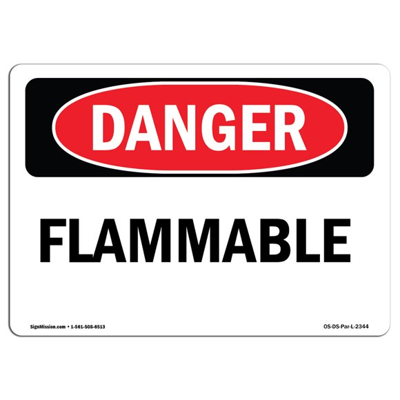 OSHA Danger Sign - Flammable | Aluminum Sign | Protect Your Business, Construction Site, Warehouse & Shop Area | Made in The USA