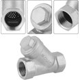 thumbnail image 2 of Stainless Steel Y Strainer, 3/4' DN20 PT Thread Filter for Water, Oil, Gas and Steam Pump Piping System with Double Mesh, 2 of 5