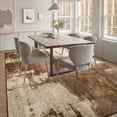thumbnail image 3 of Lochas Modern Vintage Abstract Rug Fluffy Area Rugs Soft Carpet for Living Room Bedroom Home Decor,5'x7',Brown, 3 of 7