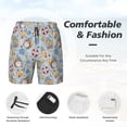 thumbnail image 5 of Balery Summer Time With Gnome Mens Swim Trunks Swim Shorts for Men Quick Dry Inseam Beach Shorts with Compression Liner Pocket-Large, 5 of 9