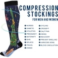 thumbnail image 4 of FREEAMG Merry Christmas Cute Santa Compression Socks for Women Men,Knee High Stockings for Athletic Sports,Running,Travel (20-30mmHg), 4 of 7