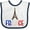 White and Navy, variant on Inktastic France Eiffel Tower Flag in Text Boys or Girls Baby Bib