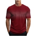 thumbnail image 2 of Styesk T-Shirts pour Hommes Mode Décontractée T-shirt Imprimé Sport Manches Courtes Col Rond Blouses Chemises, 2 of 3