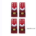 thumbnail image 2 of Injueey Bolsa de vajilla navideña de 4 piezas, bolsa para cubiertos de Navidad, soporte para cena, organizador de dulces, decoración, Rectangular Kits de decoración para fiestas Tipo 2 Injueey HA068281-02B, 2 of 6