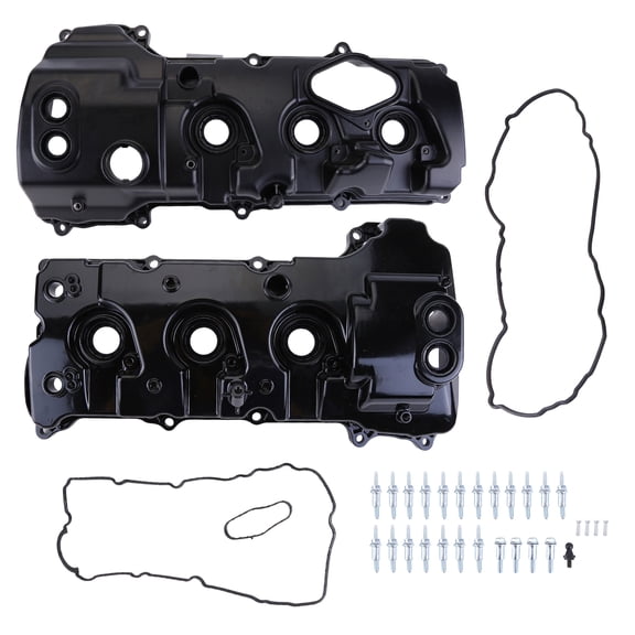 Geabo Left Right Valve Cover Set Aluminum Wear Resistant Stable Performance for 2013-2016 Ford F-150 3.5L Turbo Replace BL3Z-6582-H DL3Z-6582-C