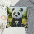 thumbnail image 2 of Orinice Panda Bear Flowers Smile Graphic Decorative Cushion Throw Pillow Cover for Home Couch Living Room Bed Sofa - High-Quality Spring Theme Home Decor 1PC 12x12in, 2 of 5