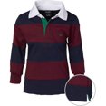 thumbnail image 2 of Sportoli Polo Rugby à Manches Longues Rayé en Coton pour Garçons, 2 of 3